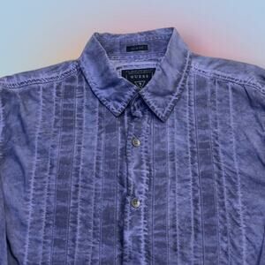 GUESS Men’s Medium Blue Long Sleeve Shirt